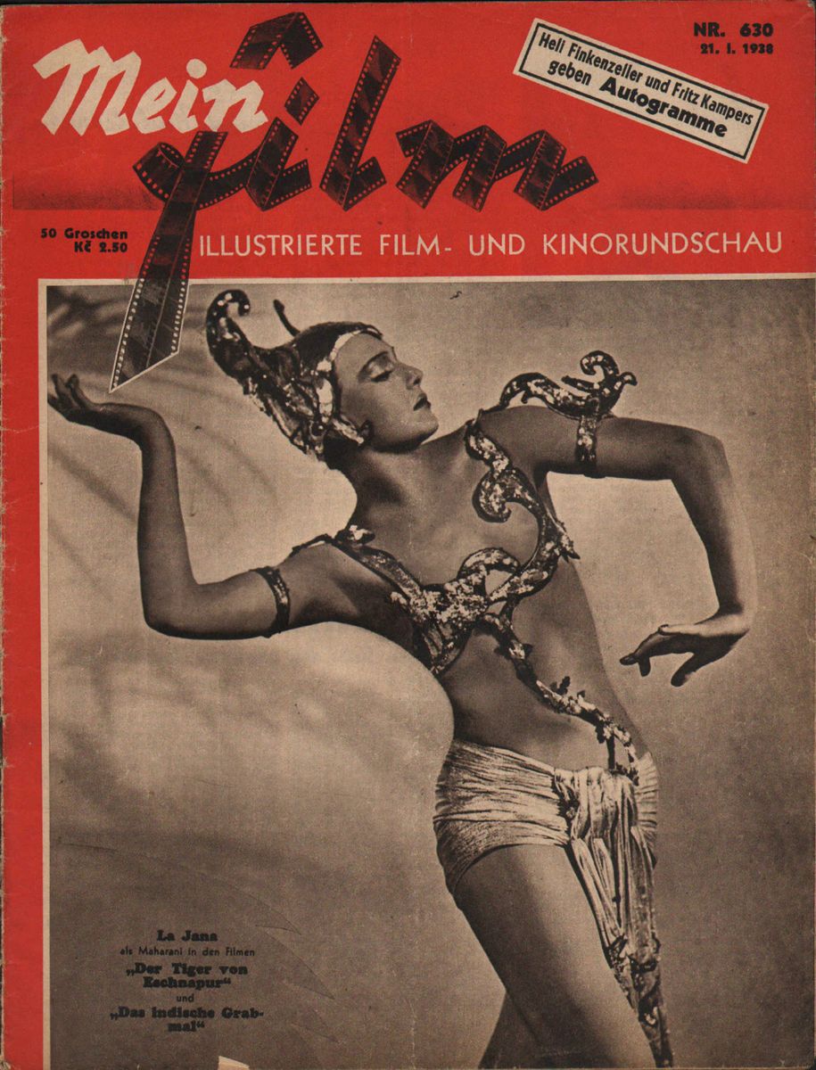 LA JANA, Zeitschrift Mein Film Wien, Nr.630/1938, selten 