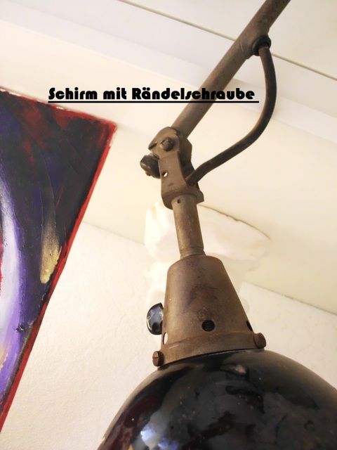 ca 2 Meter Große Midgard Bauhaus Leuchte Kurt Fischer gebogener