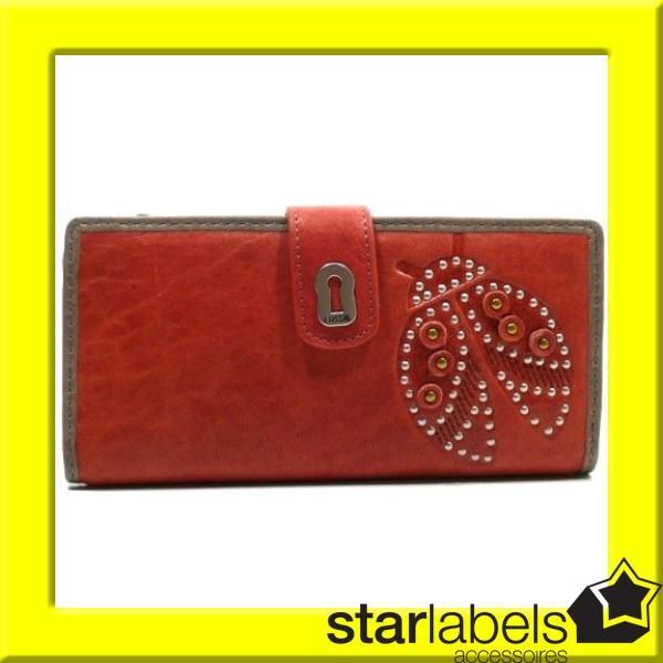 FOSSIL GELDBORSE RUBY KAFER ROT SL3167 652 DAMEN GELDBEUTEL GELDTASCHE