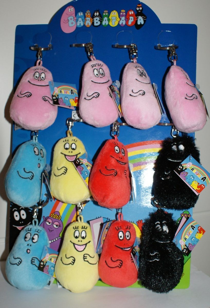 BARBAPAPA Plüsch Figur Stofftier SCHLÜSSELANHÄNGER Anhänger NEU