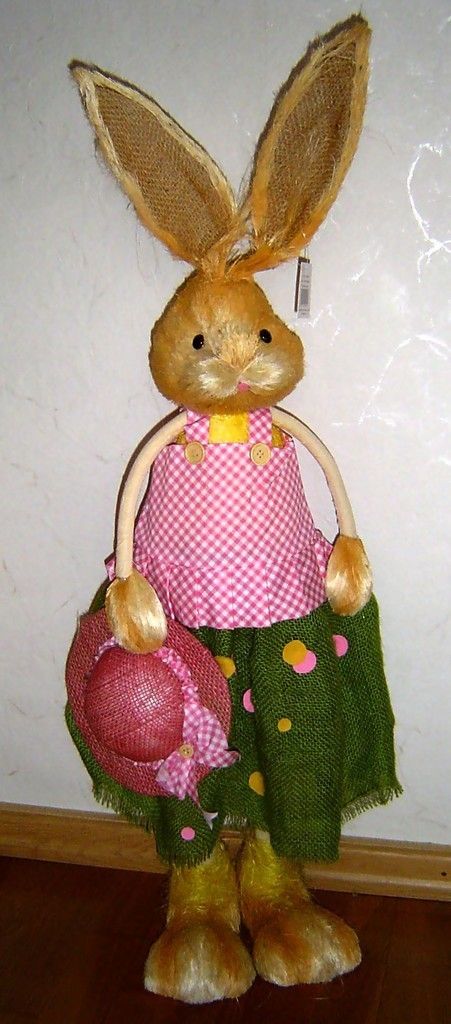 Osterhase Dekohase für Schaufenster 95 cm Osterdeko farbig 25138