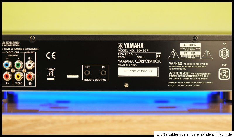 Yamaha BD S671 3D Blu ray Player NEU in OVP High End