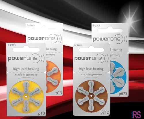 60 x Powerone Hörgerätebatterien Typ p10/p13/p312/p675