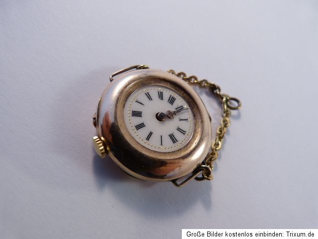 alter tascheunuhr 14kt 585 gold uhr goldschmuck biedermeier 3 cm 20