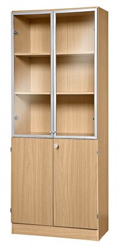 Büroschrank Solid 80 x 42 x 200,4 cm Vitrinenschrank