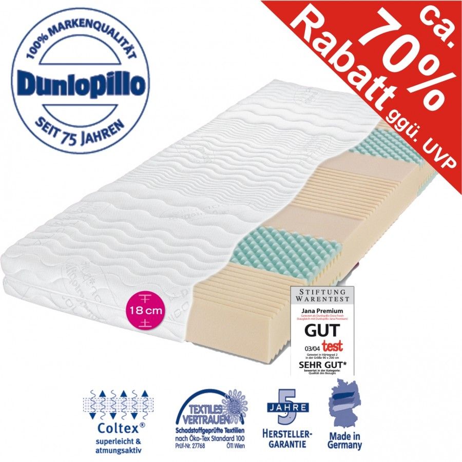 Dunlopillo Matratze 140x190cm Härte3 Jana Premium NP699EUR NEU+OVP