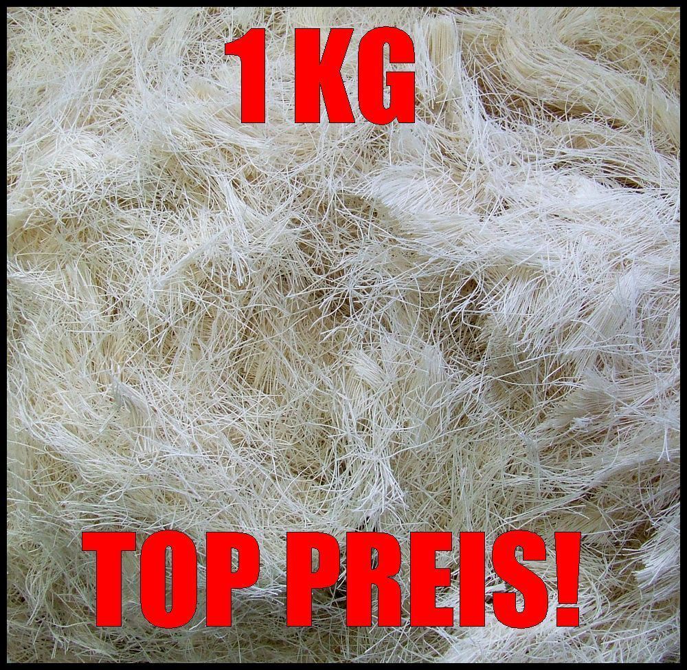 1kg Vogel Nistmaterial Scharpie Baumwolle Naturweiss 1000g 1