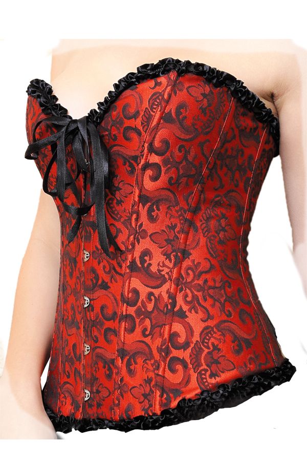 Bustier Corsage Korsett Corset Korsage Top rot sexy 52e