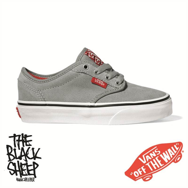 Jugendliche Kinder Skateboard Schuhe Vans Of The Wall Mittelgrau Neu