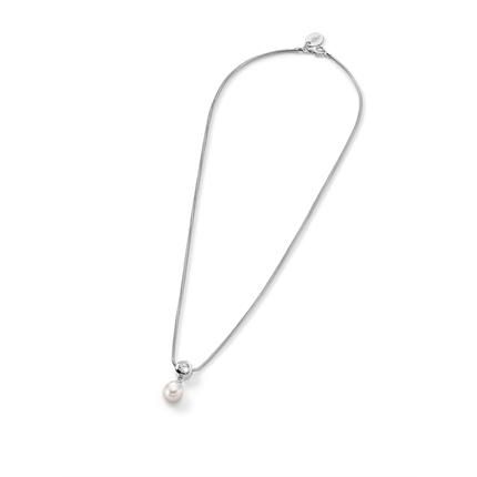 Oliver Schmuck Damen Kette aus 925 Silber mit Zirkonia & Perle SO726