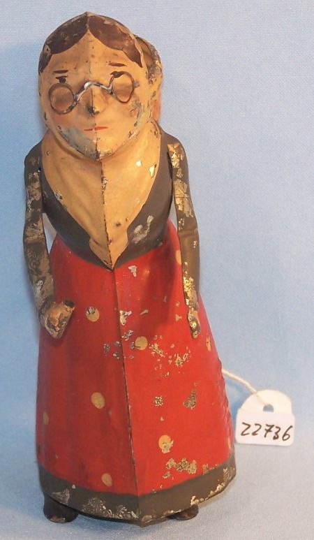 Günthermann Uralt Tanzfigur Alte Frau, um 1905 Original (22736