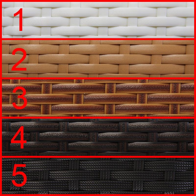 Ware Modulares Garten Sofa Turin, Poly Rattan ~ rot braun, Sofa