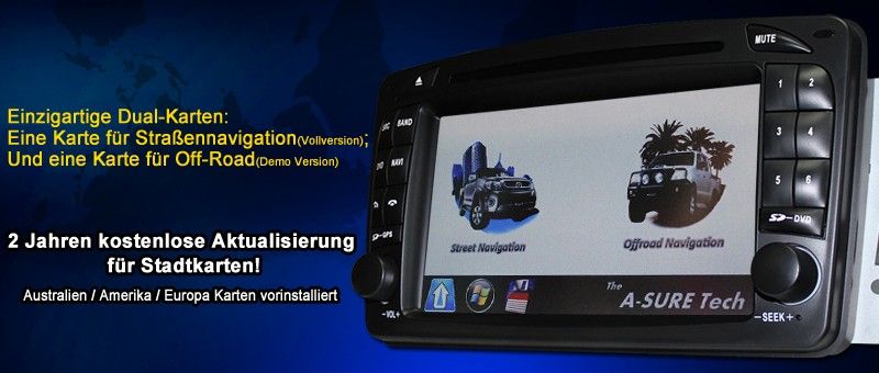 3G INTERNET DVD GPS PIP BT für Mercedes Benz C Klasse W203 CLK W209 M