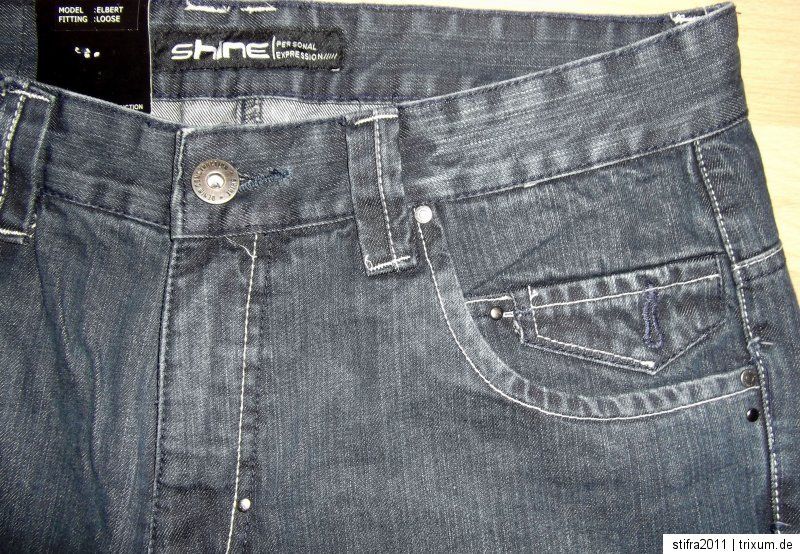 Expression Shine kurze Herren Jeans Gr. 34 / 36 L/XL W34 W36 50/52