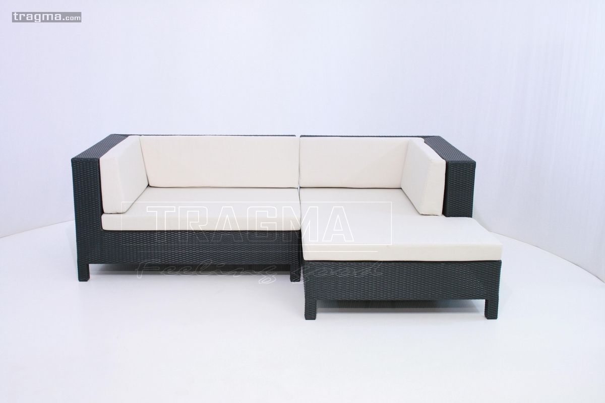 DESIGNER SITZGARNITUR SOFA LOUNGE POLYRATTAN GARTENMÖBEL