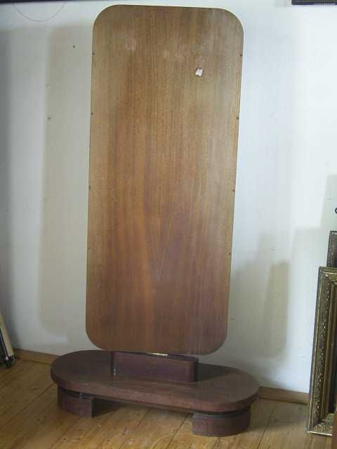 ART DECO STANDSPIEGEL 1930/40 MAHAGONI/NUSSBAUM FURNIERT SHABBY