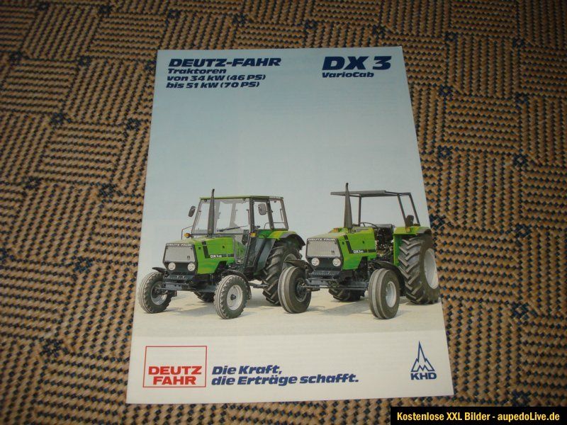 Original Deutz Fahr DX 3 VarioCab Allrad Prospekt