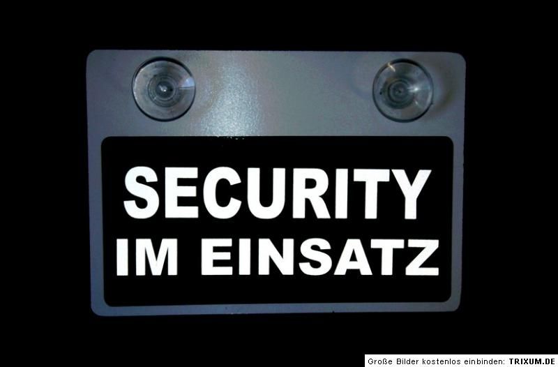 SECURITY IM EINSATZ Reflexschild FÜR Ihren Einsatz