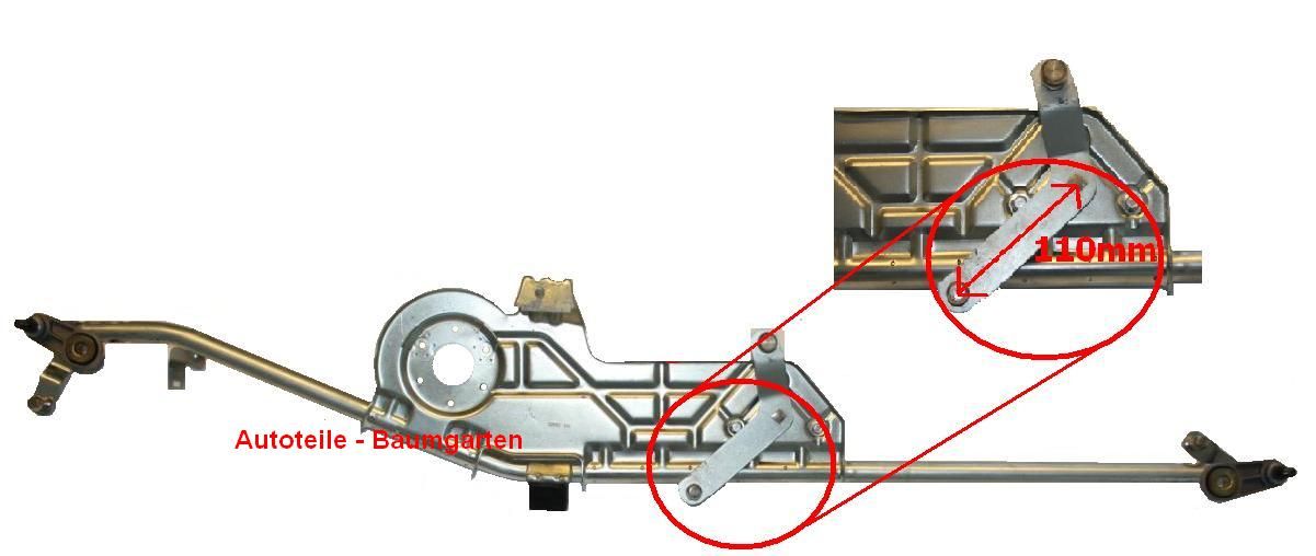 SCHEIBENWISCHERGESTÄNGE FÜR VW SHARAN 110MM AB2001