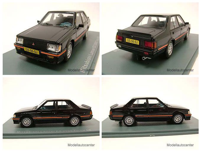 Mitsubishi Lancer EX 2000 Turbo 1981 schwarz, Modellauto 143 / Neo