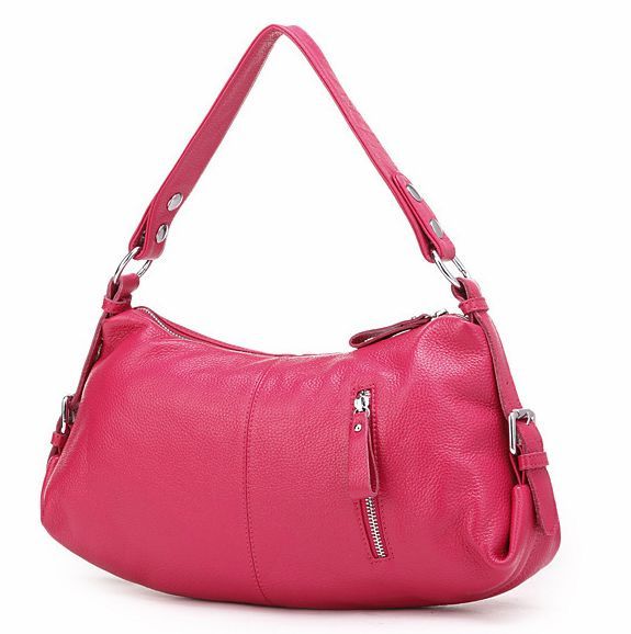 Ledertasch Farbe Beige Rosa Damen Umhängetasche Handtasche echtes