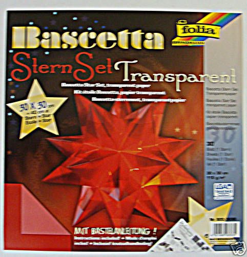 BASCETTA STERN rot Transparentpapier 30St. 30x30cm 820