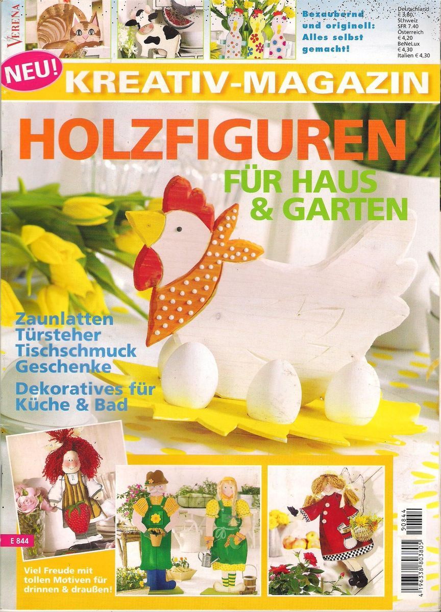 Verena Kreativ Magazin E 844   Holzfiguren für Haus & Garten