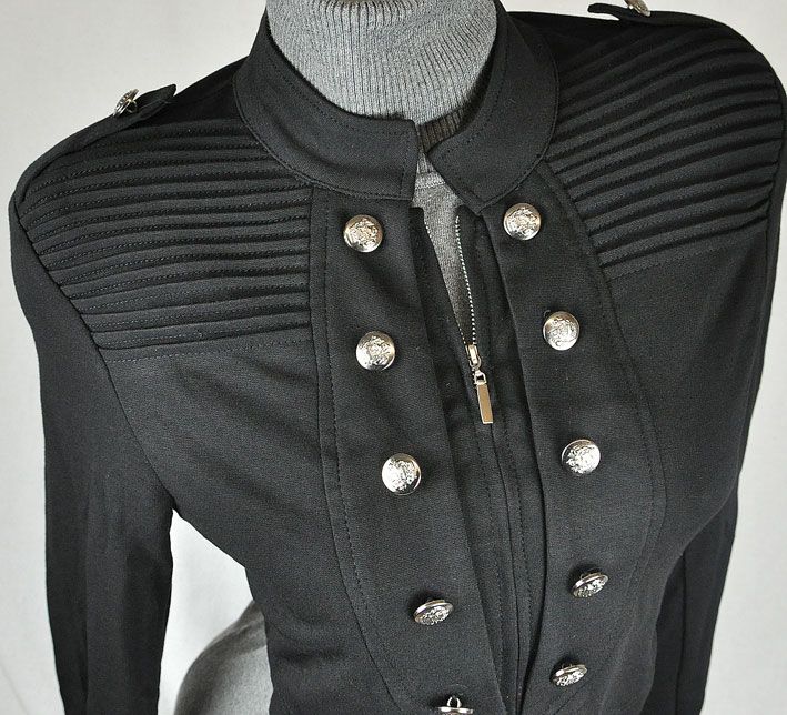 NEU KURZ JACKE BOLERO BLAZER MILITARY STYLE L 40 42