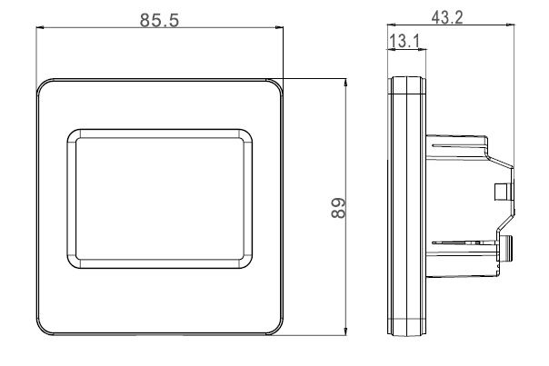 Digital Thermostat TOUCHSCREEN Fußbodenheizung weiss #846