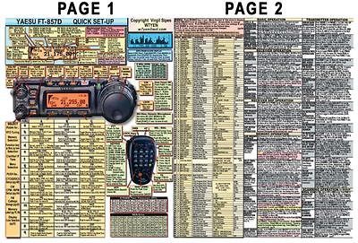 YAESU FT 857D FT 857 AMATEUR HAM RADIO DATACHART