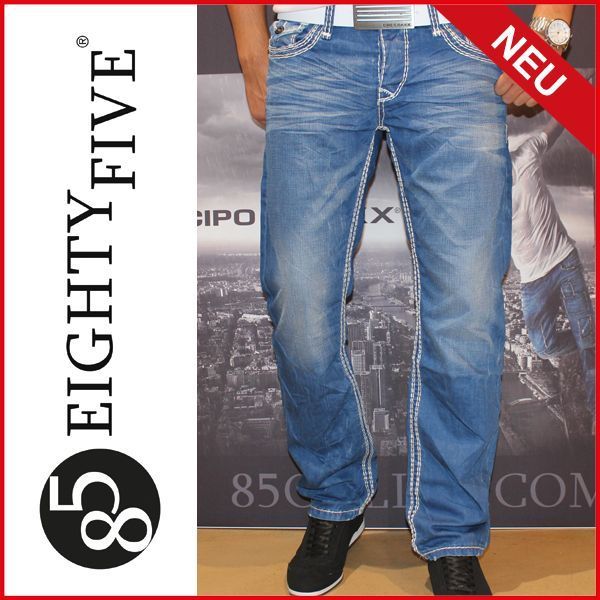 NEU Cipo & Baxx Jeans Hose Herren C 860 Dicke Naht 28 29 30 31 32 33