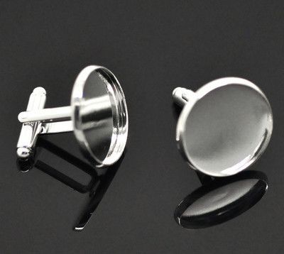 10 Versilbert Kamee Rahmen Kupfer Manschettenknoepfe Cufflinks 26x22mm