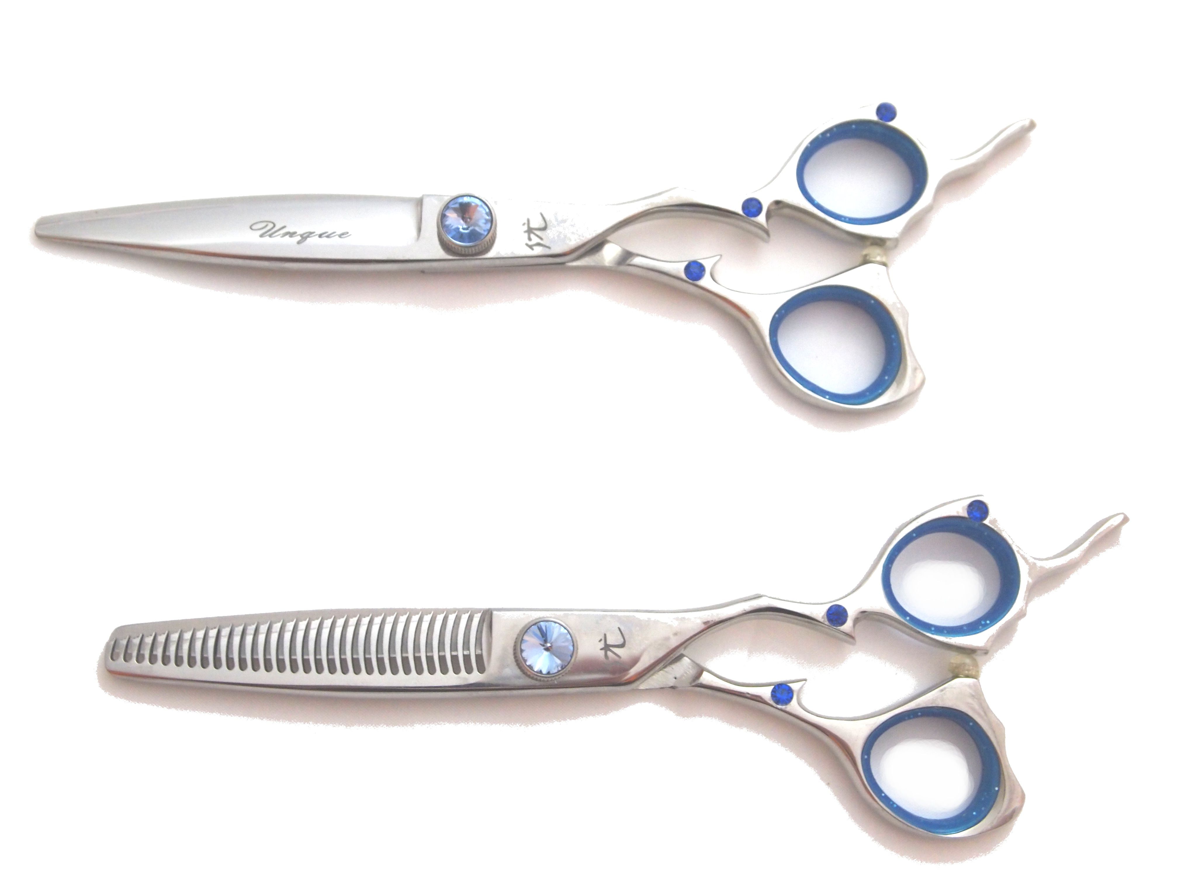 UNQUE D 910 Effilierschere & Friseurschere SET Haarschere