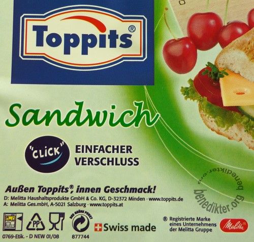 BROTZEITBOX TOPPITS 800 ml CLICK VERSCHLUSS TORWART AUFBEWAHRUNGSBOX