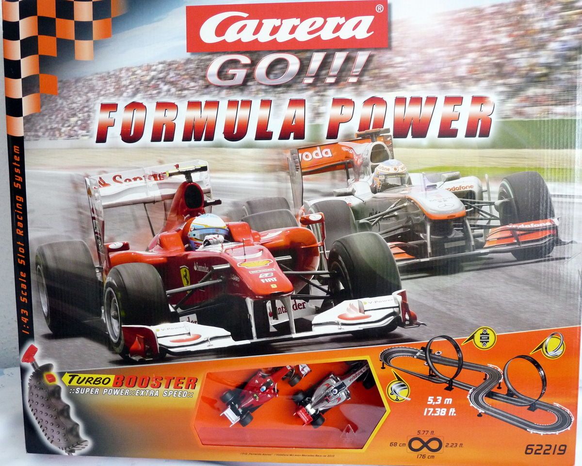 Carrera GO Komplett Bahn 62219 FORMULA POWER Ferarri McLaren Mercedes