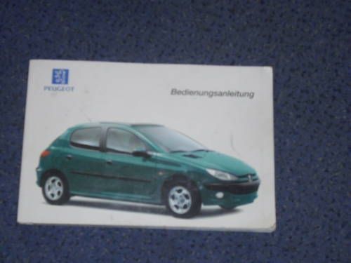 BEDIENUNGSANLEITUNG HANDBUCH PEUGEOT 206 STAND 03/98