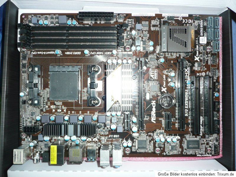 Asrock 970 Extreme3 Mainbord Sockel AM3+ für die neuen FX 8 Kern CPUs