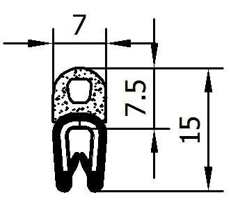 Kantenschutz   Dichtungsprofil, KB 1   2 mm (960)