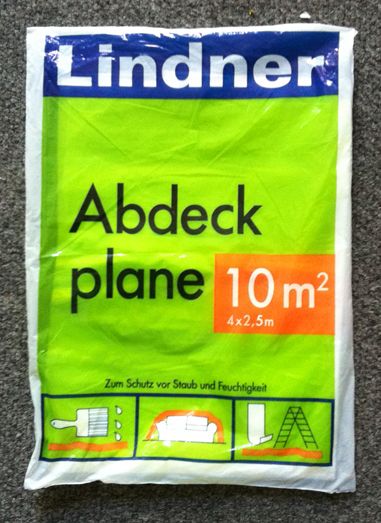 Lindner Abdeckplane Folie Abdeckfolie 10m 4x2,5m Malerplane