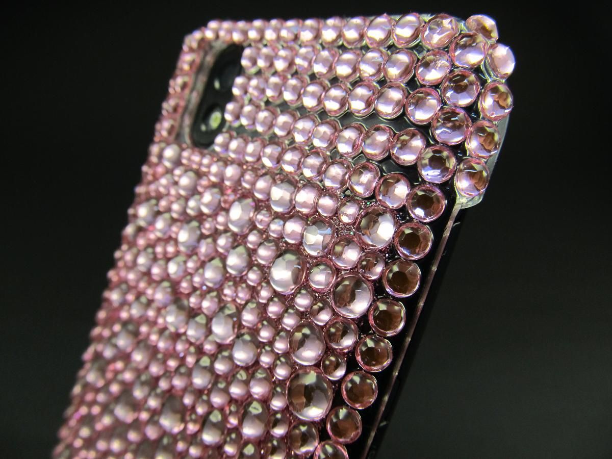 LG Optimus P970 Handyhülle Schutz Hülle Cover Case Strass Bling Rosa