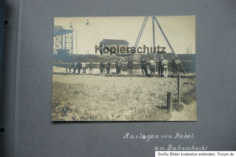 Orig. Fotoalbum, Bergbau, Zeche  Gräfin Laura Grube  Königshütte