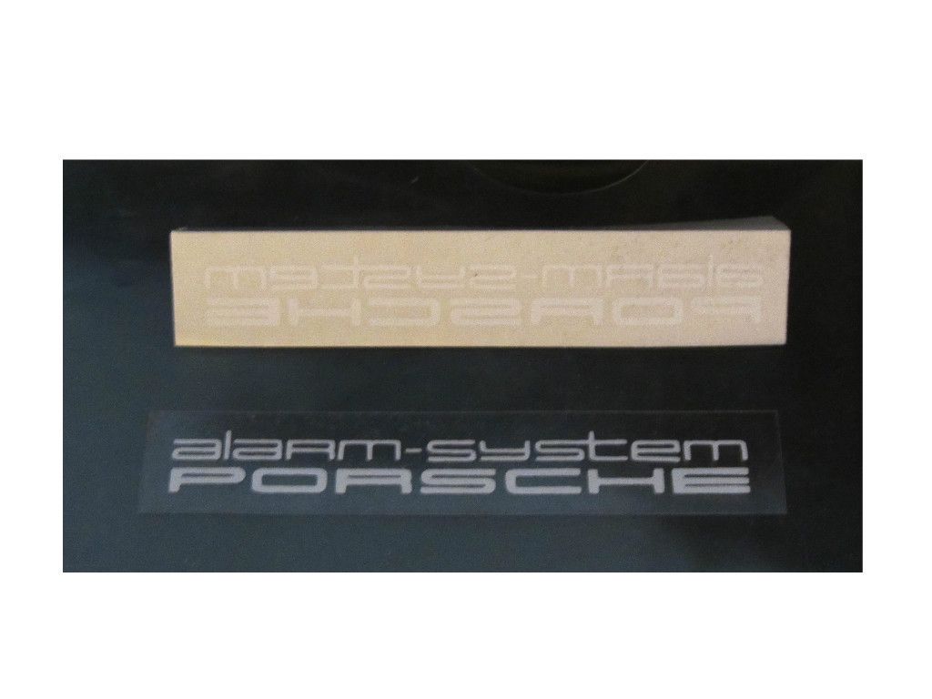 Alarmanlagen Porsche Alarm System  Aufkleber   911 964 993 996 997