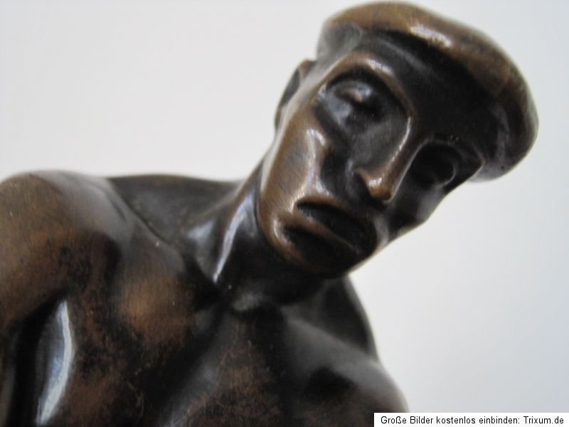 Heinrich Krippel (1883   1945) Eisengießer Bronze Plastik ca 1920/30