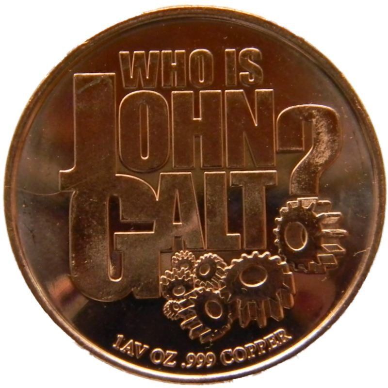 AOCS / MJB   Who is John Galt?   1 oz.av. 999fein Kupferbarren